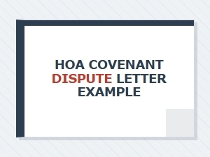 Hoa Covenant Violation Letter Example