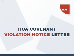 Hoa Covenant Violation Notice Letter Template
