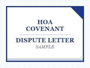 Hoa Covenant Dispute Letter Sample
