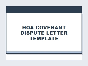 Hoa Covenant Dispute Letter Template Guide