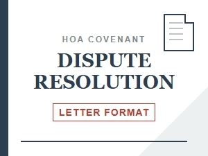 Hoa Covenant Dispute Resolution Letter Format