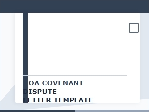 Hoa Covenant Dispute Letter Template for Rule Violations