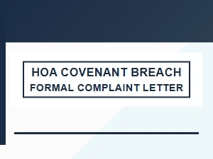 Formal Complaint for Hoa Covenant Breach
