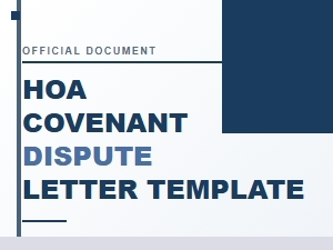 Hoa Covenant Dispute Letter Template