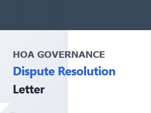 Homeowners Association Dispute Resolution Letter